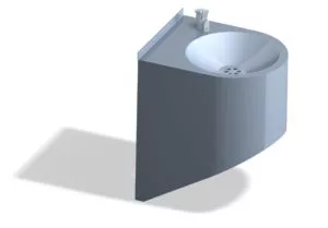 Závěsné zakrytované nerezové pítko